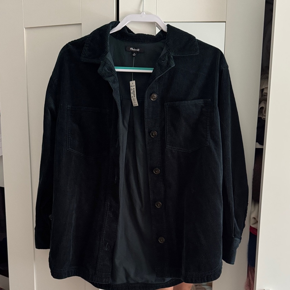 Madewell Dark Green Corduroy button down